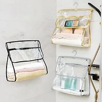 Waterproof Hanging Storage Bag Reusable Bathroom Student Toilet Wall Mounted Clothes Toy Travel Transparent Packaging Lightinthebox - thumbnail