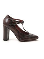 Chose Brown Leather Sandals - thumbnail