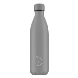 Chilly's Bottles Monochrome All Grey Stainless Steel Water Bottle 750ml