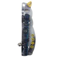 Swooosh Flying Lines Plain Grid Safe Cat Collar - Blue
