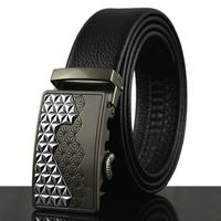 125-130CM Men Business Genuine Leather Belt First Layer Of Leather Automatic Buckle Belt