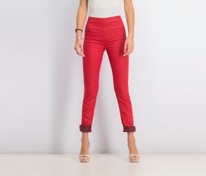 Womens Plain Pants  Red