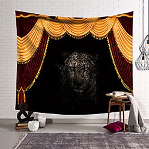 Circus Curtain Wall Tapestry Art Decor Blanket Curtain Hanging Home Bedroom Living Room Decoration Polyester Leopard miniinthebox