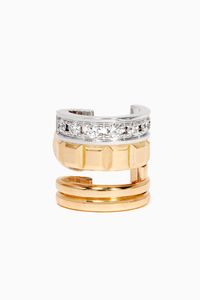 Quatre Radiant Edition Mini Ring Diamond Single Ear Cuff