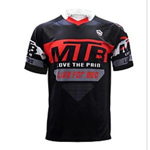 CAWANFLY Men's Short Sleeve Cycling Jersey Summer Black  Red Bike Top Mountain Bike MTB Road Bike Cycling Quick Dry Sports Clothing Apparel  Micro-elastic Lightinthebox