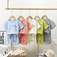 2 Pieces Toddler Boys T-shirt Shorts Outfit Graphic Short Sleeve Set School Fashion Daily Summer Spring 3-7 Years Lightinthebox