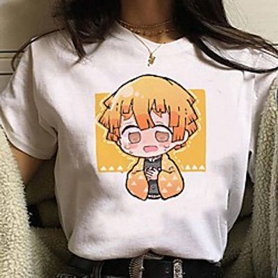 Inspired by Demon Slayer Cosplay Anime Cartoon Polyester  Cotton Blend Print Harajuku Graphic Kawaii T-shirt For Women's  Men's Lightinthebox