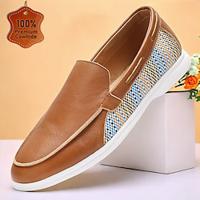 Men's Loafers Slip-Ons Formal Shoes Dress Shoes Suede Comfortable Slip Resistant Loafer Brown Lightinthebox