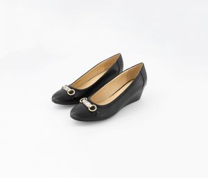 Womens D Floraine Nappa Wedge  Black