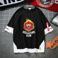 Inspired by Stranger Things Eleven Hellfire Club Eddie Munson T-shirt Anime 100% Polyester Anime Graphic Street Style T-shirt For Men's  Women's  Couple's Lightinthebox - thumbnail