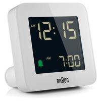 Braun Digital Alarm Clock BC09W, Digital LCD Display, Crescendo Alarm, 5 Min Snooze, 10 Sec Light With Delay, 2 Year Guarantee, White - thumbnail