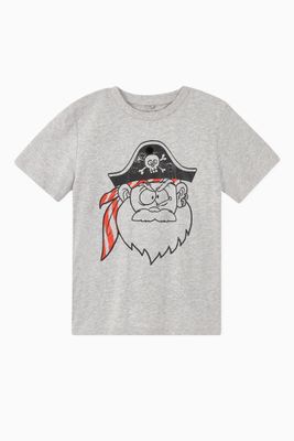 Funny Pirate Face Organic Cotton T-Shirt