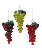 Homesmiths Christmas 4 inch Beaded Grapes Assorted 1 Piece