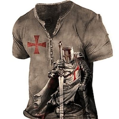 Men's T shirt Tee Letter Crew Neck Green Blue Purple Light Green Khaki Casual Daily Short Sleeve Print Clothing Apparel Designer Casual Classic Retro miniinthebox