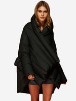 Fashion Pocket Cloak Down Coats