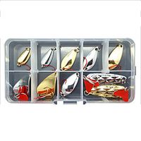 10 pcs Lure kit Fishing Lures Spoons Sinking Bass Trout Pike Lure Fishing Freshwater and Saltwater Lightinthebox - thumbnail