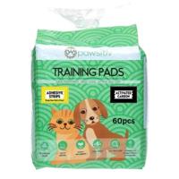 Pawsitiv Charcoal Training And Pee Pads For Puppy, Kitten, Dog And Cat With Adhesive Strips- 60Pcs