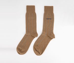 Mens Striped Crew Socks  Tan