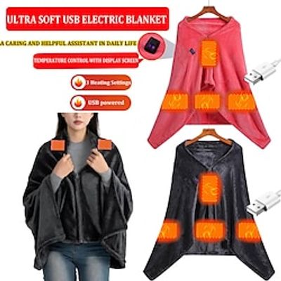 USB Large Electric Blanket Powered Power Bank Winter Bed Warmer USB Heated Shawl Body Heater USB electric Blanket miniinthebox