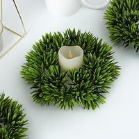Christmas Candle Rings Artificial Eucalyptus Leaves Wreaths Candle Rings Wreaths Greenery Wreath Candle Rings, Scene Decor, Festivals Decor, Room Decor, Home Decor, Offices Decor Lightinthebox - thumbnail