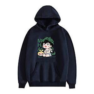 Inspired by My Hero Academia / Boku No Hero Midoriya Izuku Anime Cartoon Polyster Print Harajuku Graphic Kawaii Hoodie For Women's / Men's miniinthebox