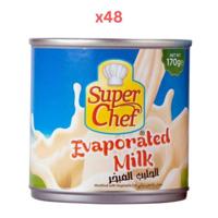 Super Chef Evaporated Milk (Veg. Fat) 23% 170Gm (Pack Of 48)
