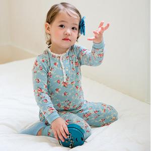 Lace Floral Print Girls Pajamas