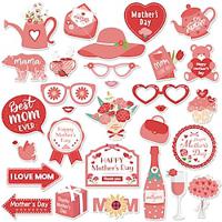 30 Piece Mother Day Theme Paper Glasses Funny Props for Photos to Set the Mood at Parties Decorative Party Supplies for Creating a Festive Atmosphere Lightinthebox