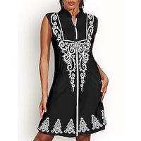 Women's Golf Dress Black Sleeveless Sun Protection Tennis Outfit Ladies Golf Attire Clothes Outfits Wear Apparel Lightinthebox - thumbnail