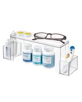 The Home Edit Two Tier Medicine Organizer Shelf 3.25 x 12.5 x 4.5 inch Clear