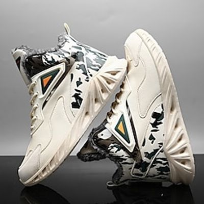 Men's Sneakers Winter Boots High Top Sneakers Fleece lined Running Basketball Sporty Casual Outdoor PU Warm Lace-up Black White Beige Fall Winter Lightinthebox Men's Sneakers Winter Boots High Top Sneakers Fleece lined Running Basketball Sporty Casual Outdoor PU Warm Lace-up Black White Beige Fall Winter Lightinthebox