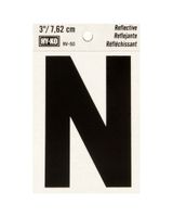Hy-Ko 3 Inches Black Reflective Letter N Hy-Ko 3 Inches Black Reflective Letter N
