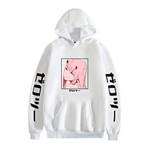 Inspired by Darling in the Franxx Cosplay Hoodie Terylene Anime Harajuku Hoodie For Women's  Men's  Couple's Lightinthebox
