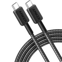 Anker 322 USB-C to USB-C Cable 3ft Braided Black | 3ft braided cable | Fast charging | Durable construction - thumbnail