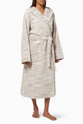 Allan Bathrobe in Jacquard Cotton Terry Allan Bathrobe in Jacquard Cotton Terry
