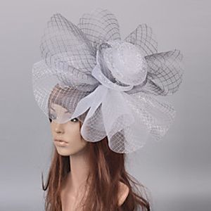 Retro Hyperbole Tulle Fascinators with Floral / Color Block 1 Piece Special Occasion / Party / Evening Headpiece miniinthebox