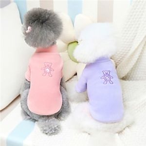 Dog Cat Sweater Solid Colored Animal Adorable Cute Dailywear Casual / Daily Winter Dog Clothes Puppy Clothes Dog Outfits Warm Purple Blue Pink Costume for Girl and Boy Dog Fleece S M L XL XXL miniinthebox