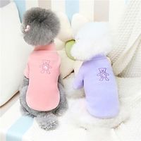 Dog Cat Sweater Solid Colored Animal Adorable Cute Dailywear Casual / Daily Winter Dog Clothes Puppy Clothes Dog Outfits Warm Purple Blue Pink Costume for Girl and Boy Dog Fleece S M L XL XXL miniinthebox - thumbnail