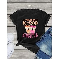 T-shirt Print Graphic T-shirt For Women's Adults' Hot Stamping 100% Polyester Casual Daily miniinthebox