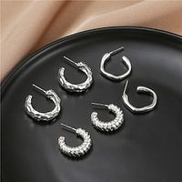 3 Pairs Earrings Set For Women's Gift Daily Date Alloy Classic Fashion Lightinthebox - thumbnail