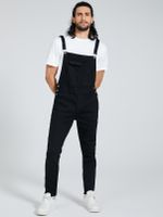 Men Fashion Casual Denim Suspender Rompers Overalls Jumpsuit - thumbnail