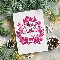 Create Beautiful Crafts with Metal Merry Christmas Cutting Dies - Perfect for Card Making, Scrapbooking, Stamping  More! miniinthebox - thumbnail