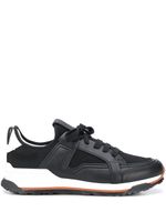 Ermenegildo Zegna leather-panel low-top trainers - Black