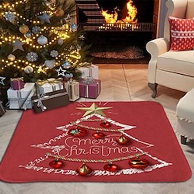 Christmas Door Mat Hallway Carpets Area Rugs Washable for Bedroom Living Room Kitchen Bathroom Anti-Slip Floor Mats Lightinthebox