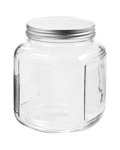 Anchor Hocking 2 Quart Cracker Jar with Brushed Metal Lid