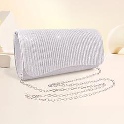 Women's Clutch Evening Bag Evening Bag Polyester Party Daily Chain Solid Color Silver Black Gold Lightinthebox