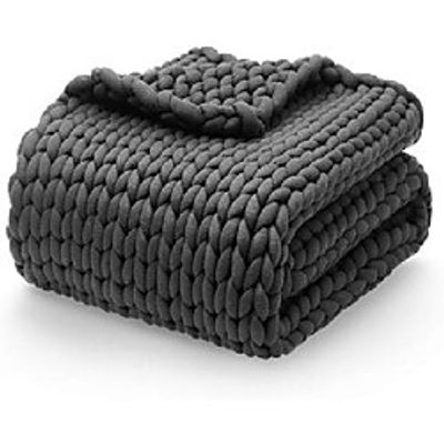 adijah chunky handmade knitted weighted blanket Lightinthebox