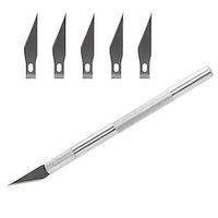 Professional Aluminium Precision Knife Hobby Knife Razor Tool with 5 Spare Blades for Phone PC Tablet Drone Repair DIY Art Work Cutting Caving Knife Sculpture Lightinthebox - thumbnail