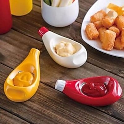 1pc Practical Seasoning Dish Soy Sauce Plate Ceramic Disc Tomato Sauce Plate Salad Dressing Plate Table Decoration Kitchen Gadgets Lightinthebox