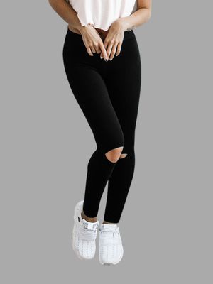 Black Fashion Cut Out Yoga Leggings Black Fashion Cut Out Yoga Leggings
